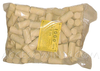 Mat�riel de cave: BOUCHON, bouchons en li�ge naturel colmat�s au latex pour conservation du vin jusqu&acute;� 10 ans.