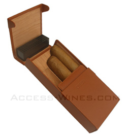 �tuis de poche CREDO en cuir pour 3 cigares robusto