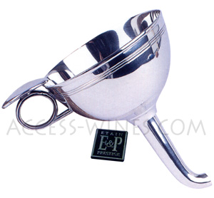 Etain et Prestige entonnoir � vin avec filtre