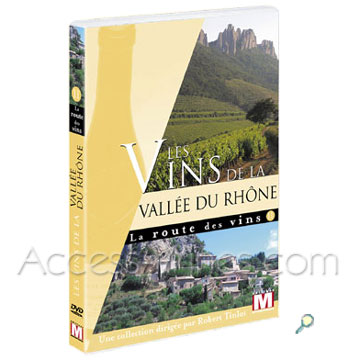 VALL�E DU RH�NE, La route du vin en DVD, Le couloir rhodanien, art�re nourrici�re de l�Europe, rec�le les traces des civilisations dont nous sommes h�ritiers. Des ar�nes de N�mes au mus�e du tire-bouchon � M�nerbes, du muscat de Beaumes de Venise en passant par le spectacle vineux d�Avignon et par les galets de Ch�teauneuf du Pape, et l�Universit� du vin : tout est l� pour rappeler que les c�tes du Rh�ne jouent la diversit� : la gastronomie avec les truffes du Tricastin, les paysages dans les rudes coteaux des C�tes R�ties et de Condrieu. Au terme du voyage, Vienne la vineuse rassemble les vestiges du port qui recevait, pour la Gaulle romaine, les vins du sud.