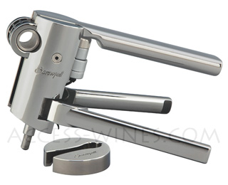 SCREWPULL Metal LMG10, Tire-bouchon LM G10 Aluminum Satin, Aspect aluminium bross� avec un coupe capsule noir et livr&eacute; dans un coffret cadeau