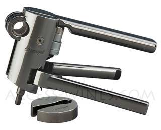 SCREWPULL M�tal LMG10, Tire-bouchon professionnel LM G10 Nickel Noir, Aspect NICKEL NOIR avec un coupe capsule noir et livr&eacute; dans un coffret cadeau