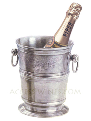 Seau � champagne Etain d�cor vignes