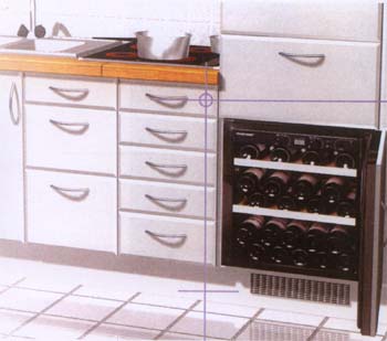 Le studio, mod�le de cave &agrave; vin int�grable parmis les meubles de cuisine