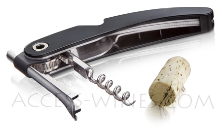 Tire-bouchon SINGLE PULL � cr�maill�re Noir