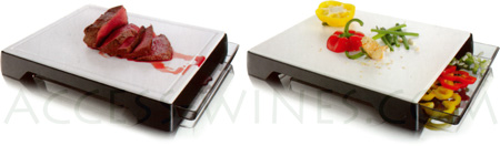 VACUVIN - Planche � d�couper avec bac de r�cup�ration