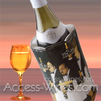 VACUVIN - manchons rapid-ice bouteilles de Vin, d�cor Belle Epoque GUY BUFFET