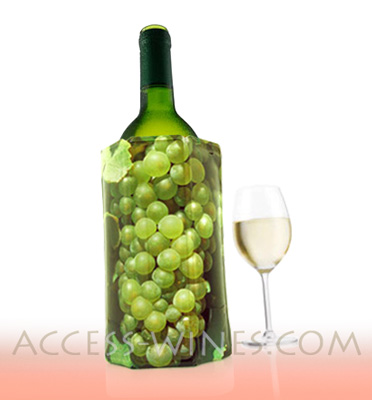 VACUVIN - manchons rapid-ice pour bouteilles de vin, d�cor grappe de raisins ou vignoble